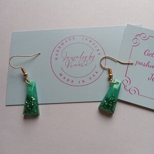 Hand Crafted Green Earrings